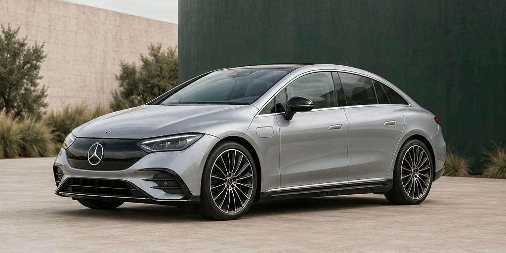 Mercedes-Benz EQE 350, передний ракурс