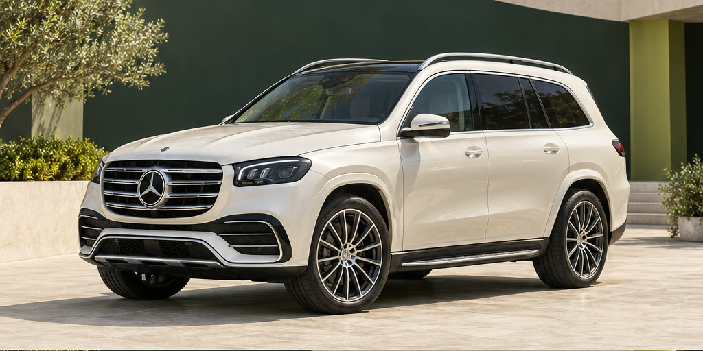 Mercedes-Benz GLS · светлый салон, передний ракурс